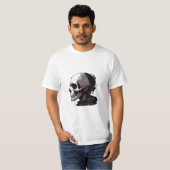 T-shirt Encre Abstraite Splash Steampunk Cyberpunk Skull M (Devant entier)
