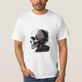 T-shirt Encre Abstraite Splash Steampunk Cyberpunk Skull M (Devant)