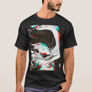 T-shirt Encre Marbrée : Texture Glitch Distortie.