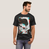 T-shirt Encre Marbrée : Texture Glitch Distortie. (Devant entier)