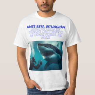 T-shirt Encuentro con un gran tiburón blanco
