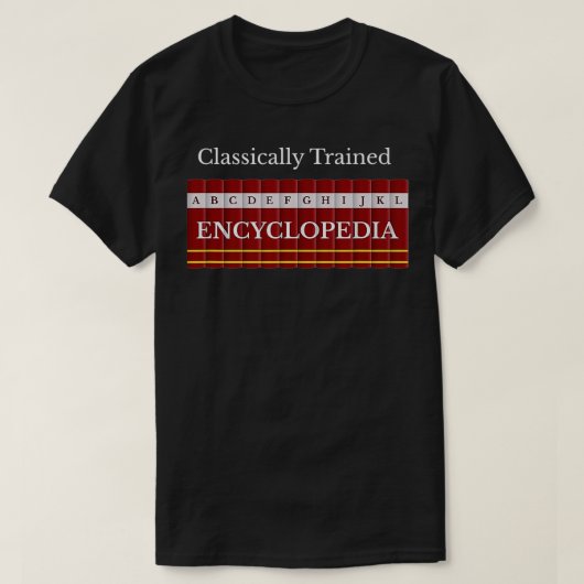 T-shirt Encyclopédie formée à l'origine Moteur de recherch (Design devant)