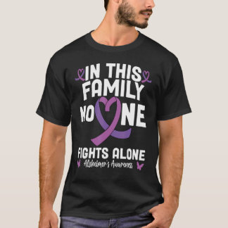 T-shirt End Alz Alzheimers Ruban Purple Alzheimer's Aware