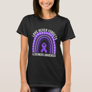 T-shirt End Alzheimers Love Never Oublie Alzheimers Aware