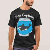 T-shirt End Captivity Free The Orcas (Devant)