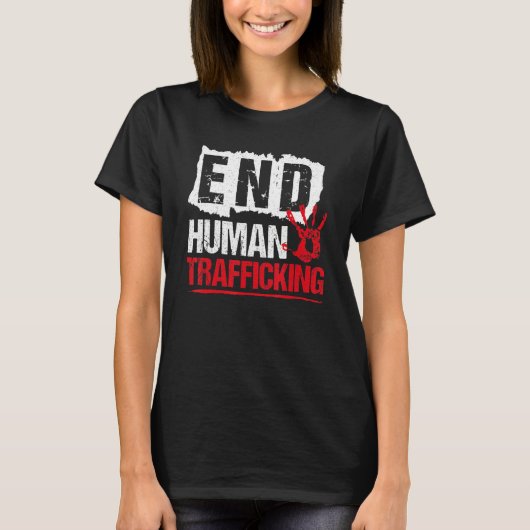 T-shirt End Human Trafficking  Human Rights (Devant)