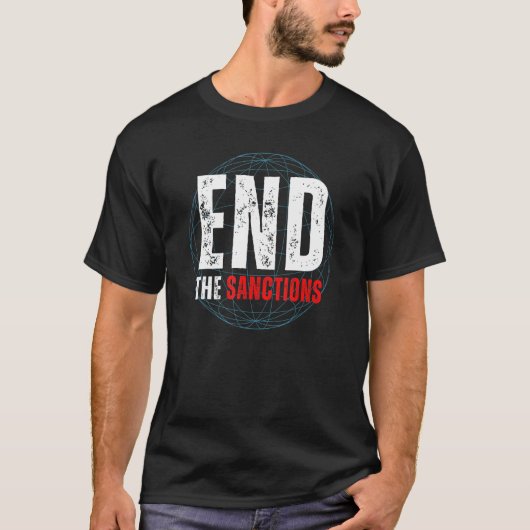 T-shirt End the Sanctions Anti War (Devant)