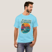 T-shirt Endless Summer – Retro Surf Van Sunset (Devant entier)