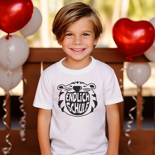T-Shirt Endlich Schule Schulkind 1 Klasse Einschulung