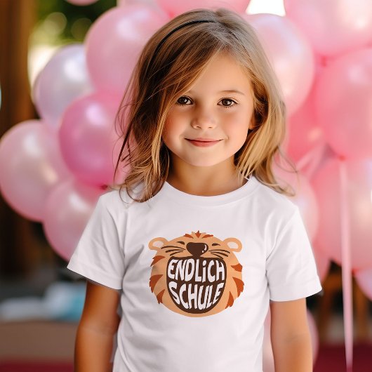 T-Shirt Endlich Schule Schulkind 1 Klasse Einschulung