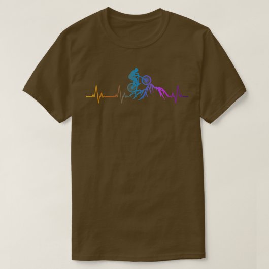 T-shirt Enduro MTB Mountain VTT équitation Downhill Heartb (Design devant)