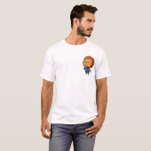 T-shirt Energetic Coach Lion Blowing Whistle in Blue Track (Devant entier)