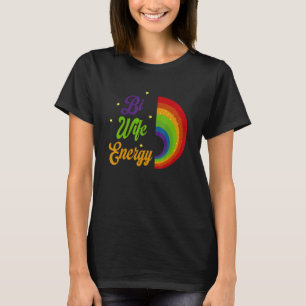 T-shirt Énergie de femme bi fière LGBTQ Rétro Vintage Arc-