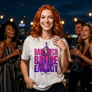 T-shirt Énergie de mariée sorcière méchante personnalisée