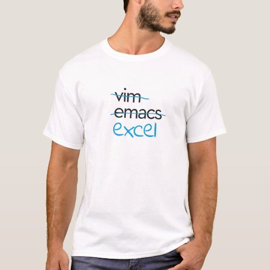 T-shirt Énergie ? Emacs ? Excel ! (Devant)
