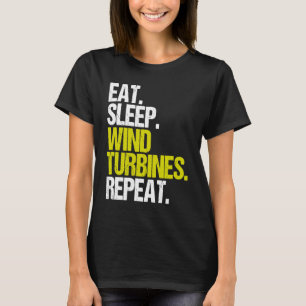 T-shirt Énergie éolienne Manger Sleep Vent Turbine Technic