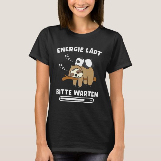 T-shirt Energie Laden Sloth Panda Bear Chiller (Devant)