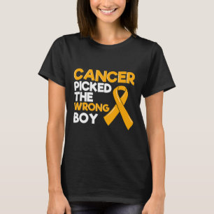 T-shirt Enfance Cancer Boy Ribbon Tumor Pediatrician Chi