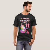 T-shirt Enfant 11e anniversaire fille Unicorn Canard Float (Devant entier)