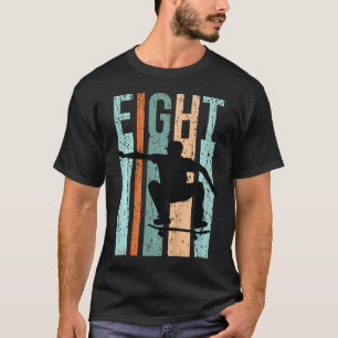 T-shirt Enfant 8ème Anniversaire Skateur Garçon Planche à 