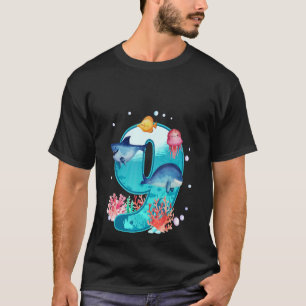 T-shirt Enfant 9e Anniversaire Mer Poissons Océan Animaux