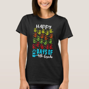 T-shirt Enfant à la main 4e année Heureux 100ème jour 100