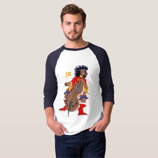 T-shirt Enfant Afro sur violoncelle (Devant entier)