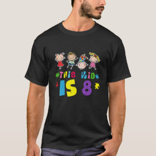 T-shirt Enfant Âge 8 ans Puzzle de naissance Avril Autisme