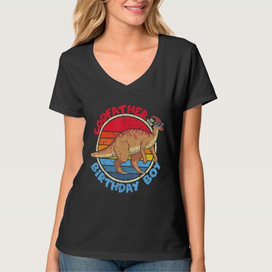 T-shirt Enfant Anniversaire I Parrain I Parasaurolophus I (Devant)