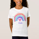 T-shirt enfant arc-en-ciel personnalisé Nom Top<br><div class="desc">Jolie chemise personnalisée pour enfants avec un arc-en-ciel coloré à l'aquarelle. Personnalisez avec n'importe quel nom.</div>