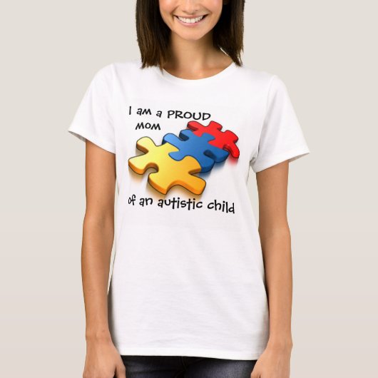 T-shirt Enfant autiste de maman fière (Devant)