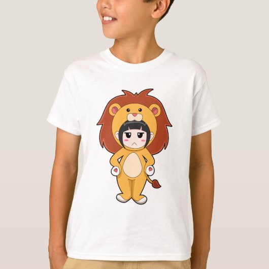 T-shirt Enfant avec costume de lion (Devant)