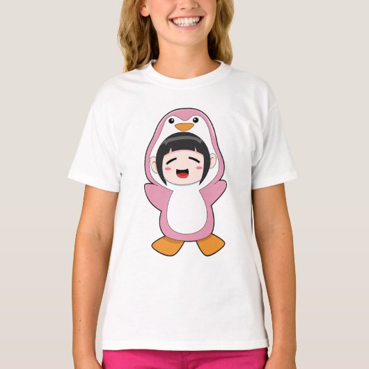 T-shirt Enfant avec costume de pingouin (Devant)