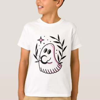 T-shirt enfant avec logo rose et noir