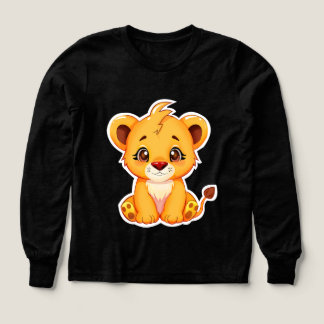 T-shirt enfant bébé tigre souriant mignon | Animal