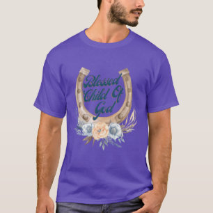 T-shirt Enfant béni de Dieu Chaussure de cheval fille