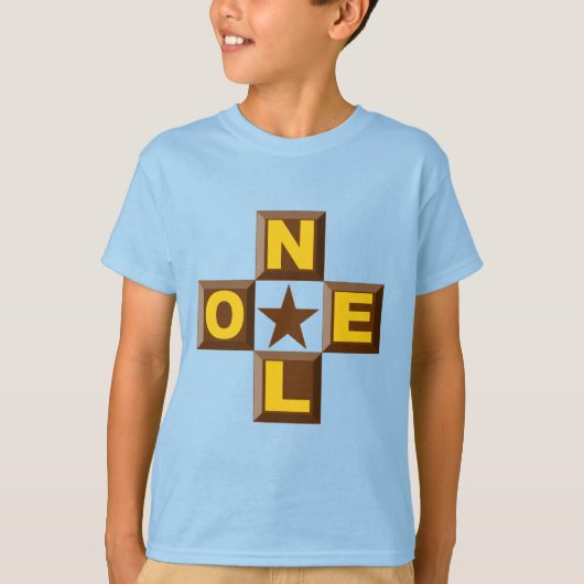 T-shirt enfant bleu clair Design NOEL (Devant)