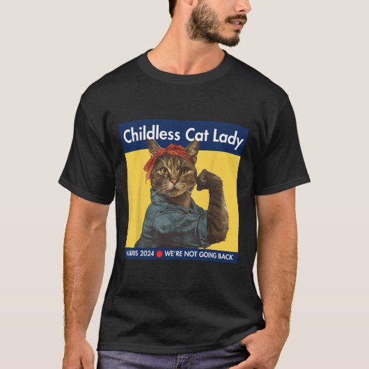T-shirt Enfant Chat Lady Harris 2024 Nous ne rentrons pas (Devant)