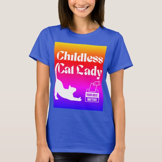 T-shirt Enfant Chat Lady Vote Tee (Devant)