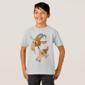 T-shirt enfant chèvre en caricature mignonne (Devant entier)