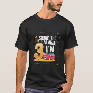 T-shirt Enfant de 3 ans Camion de pompier Anniversaire