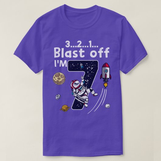 T-shirt Enfant de 7 ans Cadeaux Garçons Funny Outer Space  (Design devant)