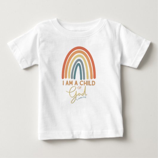 T-shirt Enfant de Dieu avec Rainbow Design (Devant)