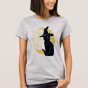 T-shirt Enfant de la nuit Chat noir et Lune