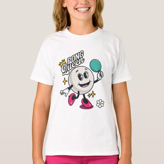 T-shirt enfant de la reine Pong (Devant)