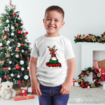 T-shirt enfant de Noël de rennes de Dabbing