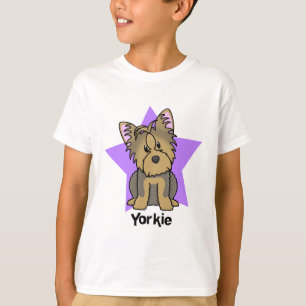 T-shirt Enfant de Yorkshire Terrier d'étoile de Kawaii