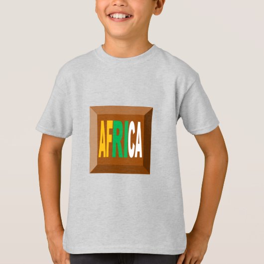 T-shirt enfant DESIGN frêne CHOCO AFRIQUE (Devant)