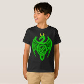 T-shirt enfant dragon celtique vert (Devant entier)