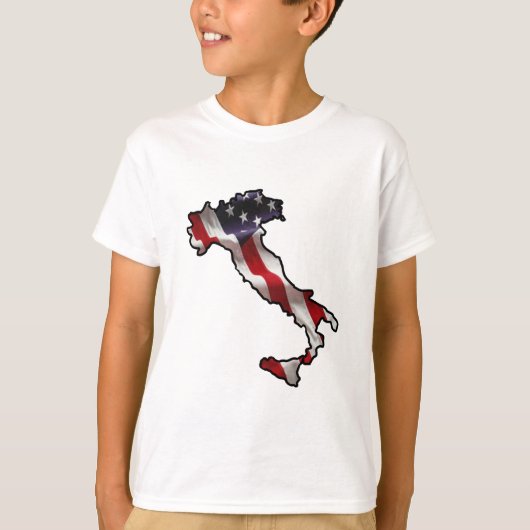 T-shirt enfant drapeau italien américain (Devant)